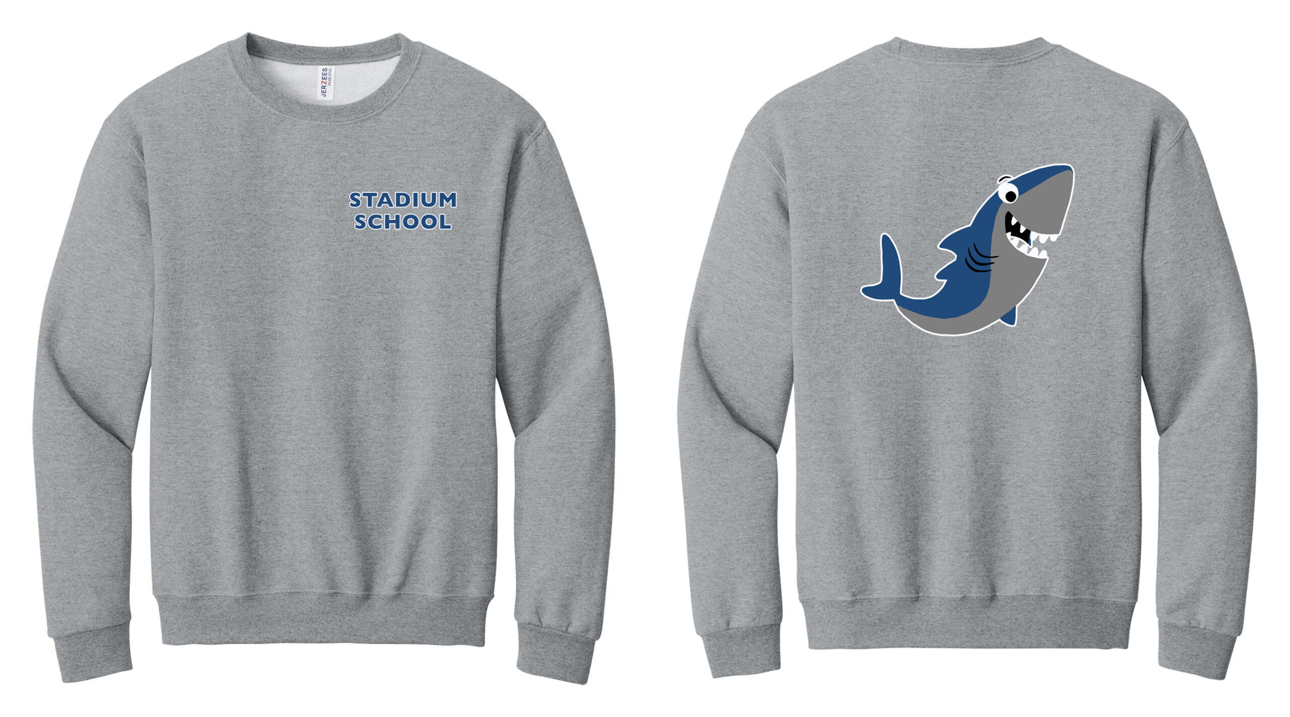 Stadium Shark Jerzees® NuBlend® Crewneck Sweatshirt - Image 2